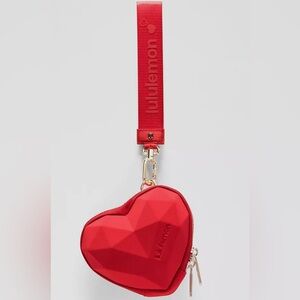 Lululemon Red Heart Wristlet